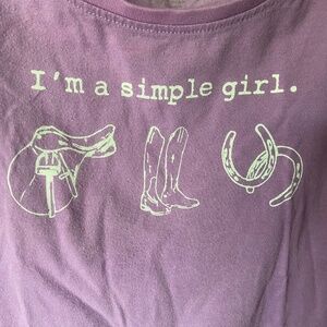 Dover Saddlery Girls XL T Shirt - purple